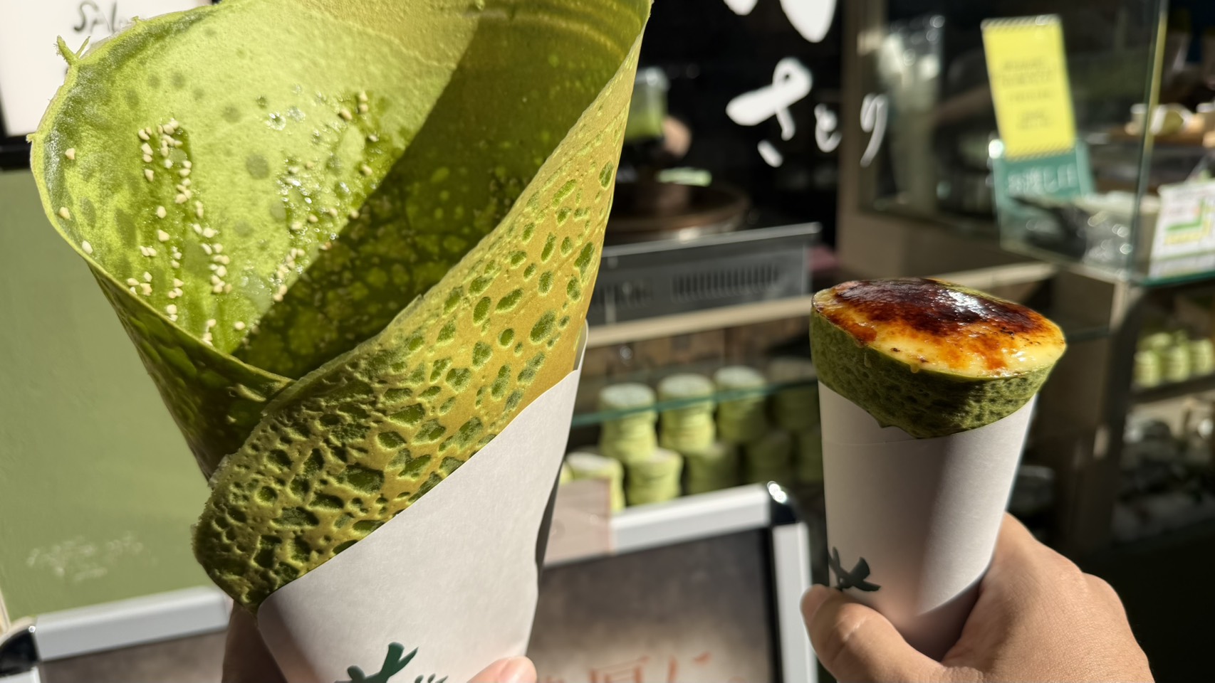 熱海さとり本店 ブリュレお濃茶クレープ ぱりぱりクレープ